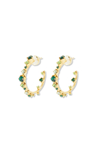 Mini Antonia Loop Earrings, 18k Gold-Plated Brass